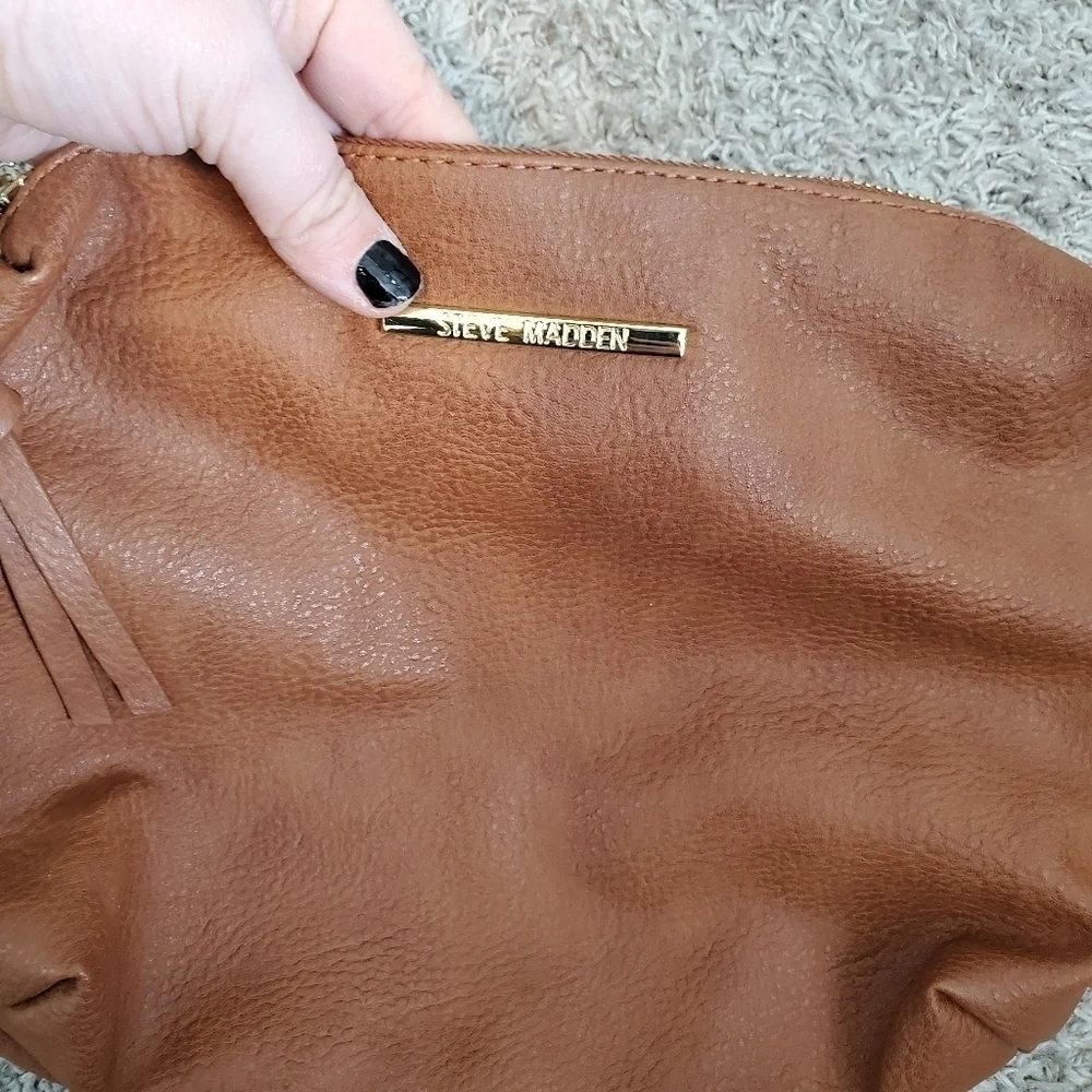 FAUX Leather Steve Madden Brown Pouch
